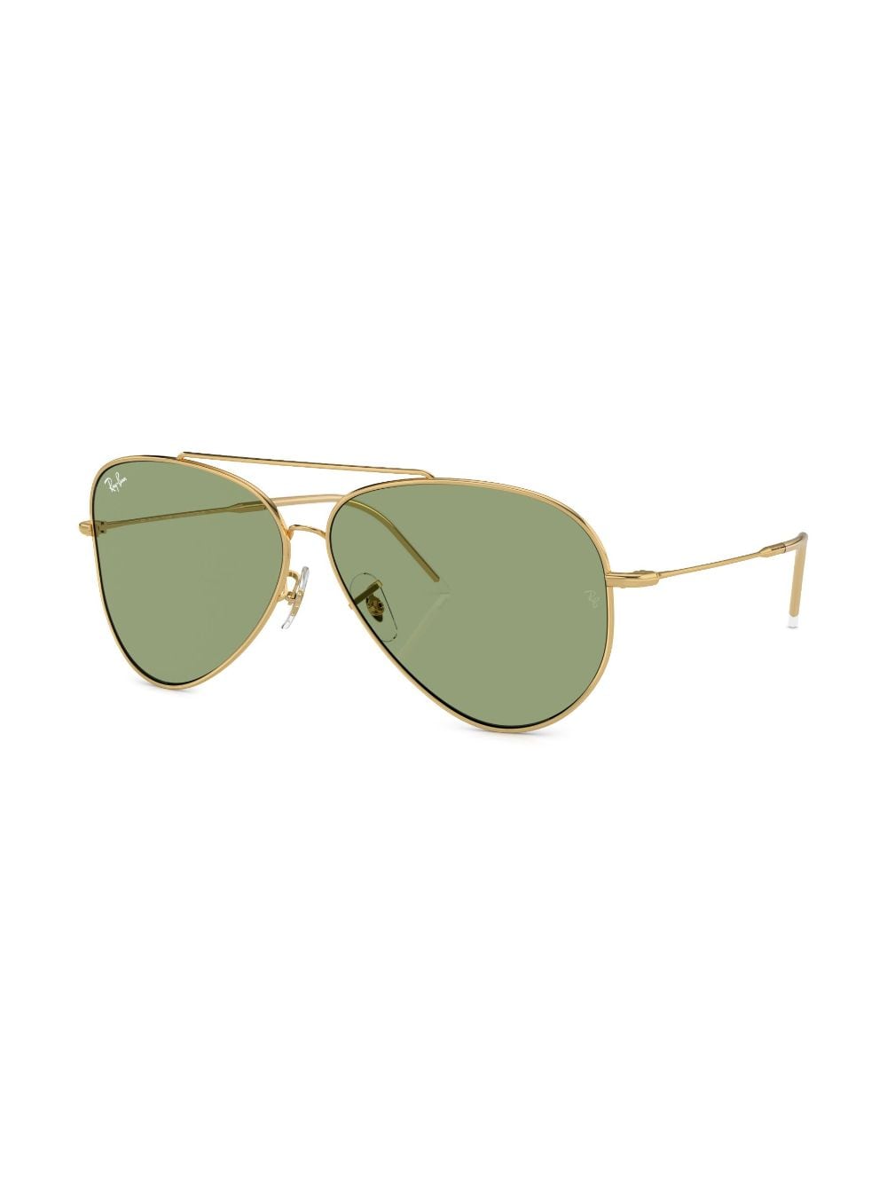 Shop Ray Ban Reverse Aviator-frame Sunglasses In Gold