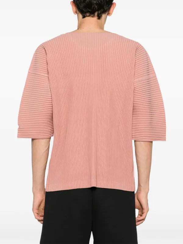 Homme Plissé Issey Miyake MC March プリーツ Tシャツ | ピンク