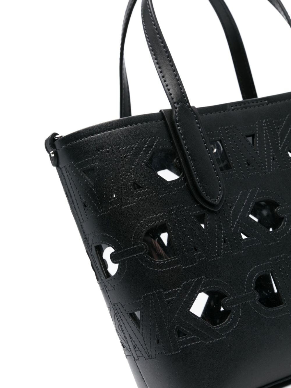 Shop Michael Michael Kors Eliza Leather Tote Bag In Black