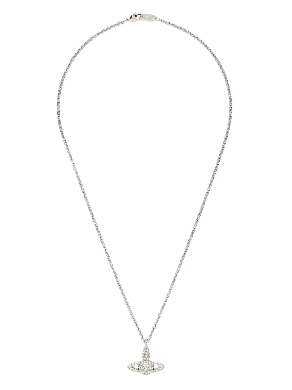 Vivienne Westwood Mini Bas Relief Orb Halskette In Silber