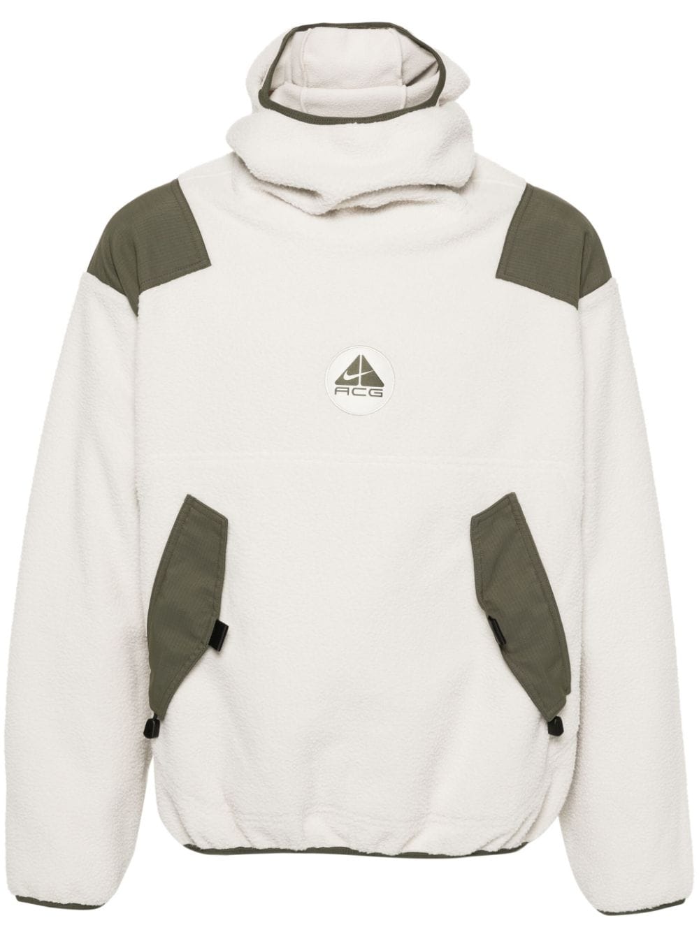 logo-appliqué fleece hoodie