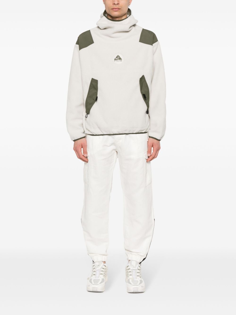 Nike Fleece hoodie met logo-applicatie Grijs