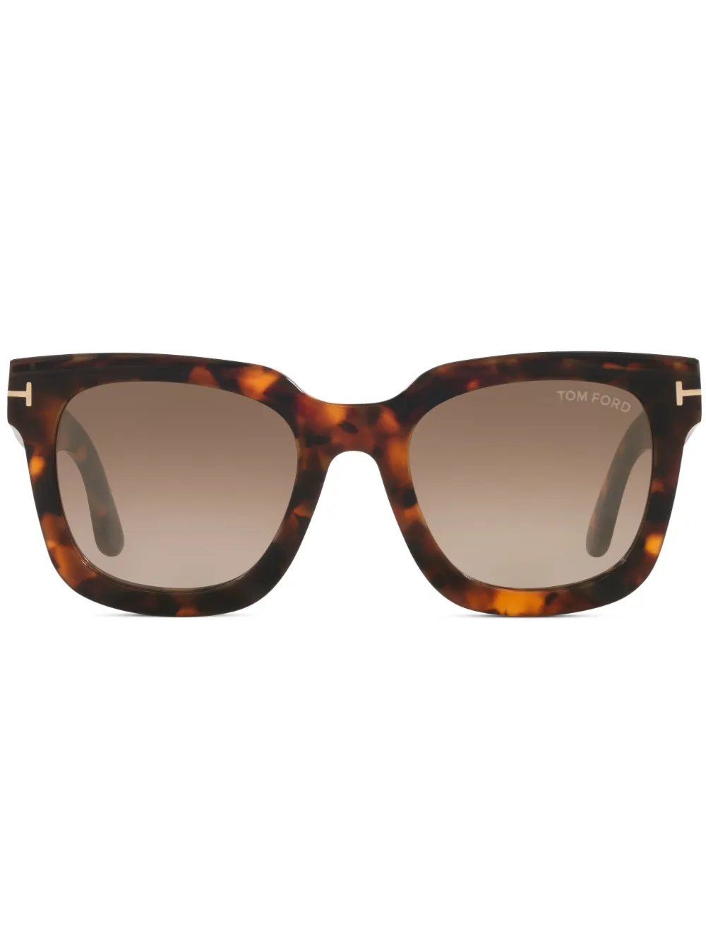 Tom Ford Womens Brown Tr001843 Leigh Square-frame Tortoiseshell Acetate Sunglasses In Brown