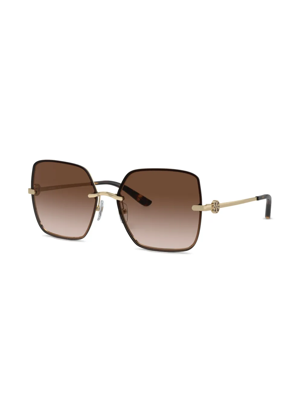 Tory Burch logo-plaque oversize-frame sunglasses | Image 2