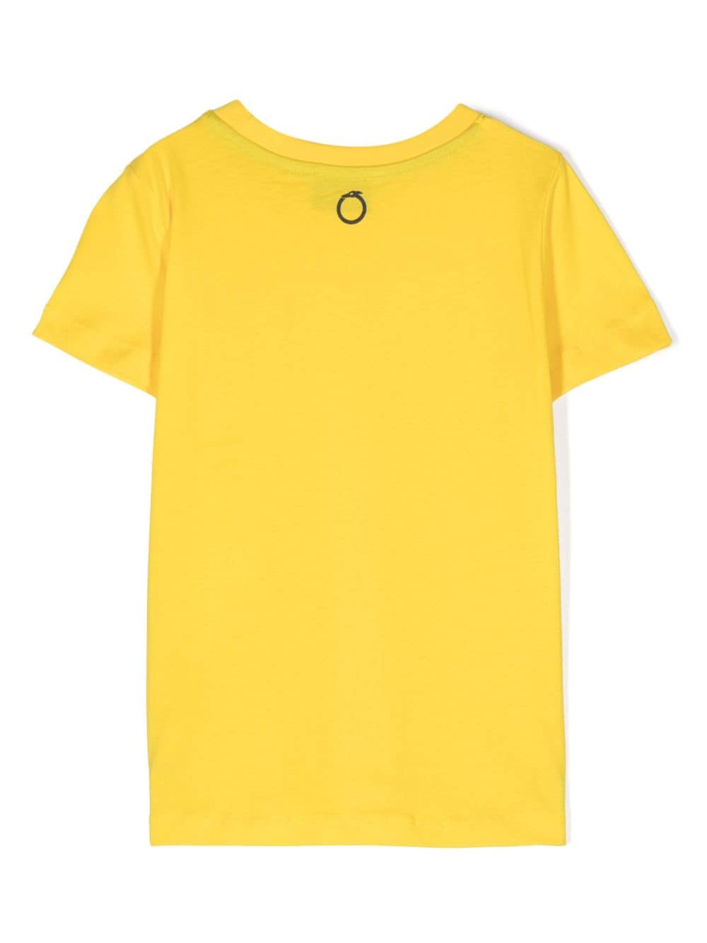 Shop Trussardi Junior Logo-print Cotton T-shirt In Yellow