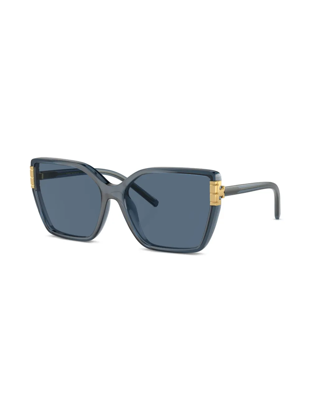 Shop Tory Burch Eleanor Oversize-frame Sunglasses In Transparent Blue