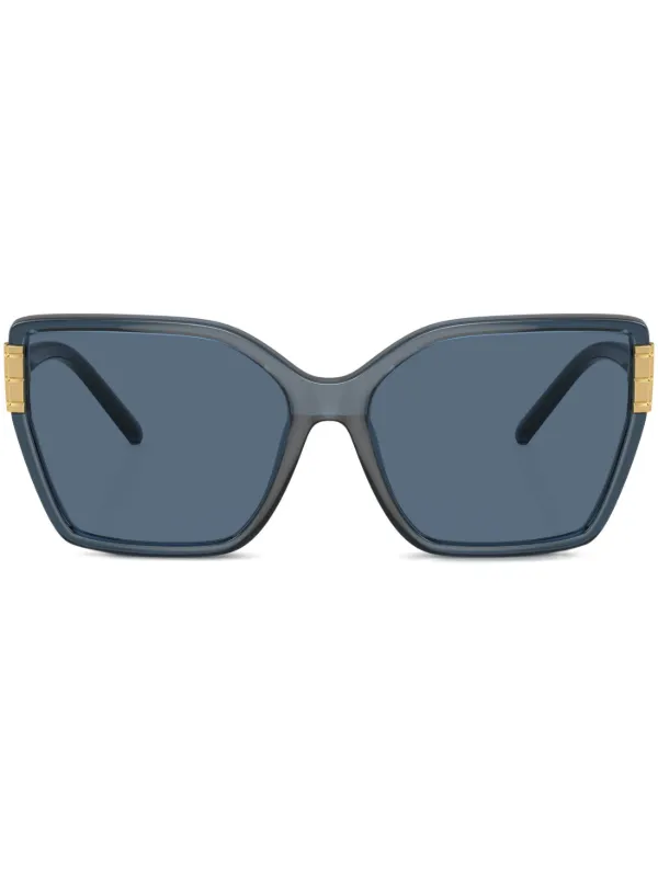 Tory Burch blue frame sunglasses. Tory Burch TY7198U M (54 - 17) with Grey lenses and Blue  main image 4