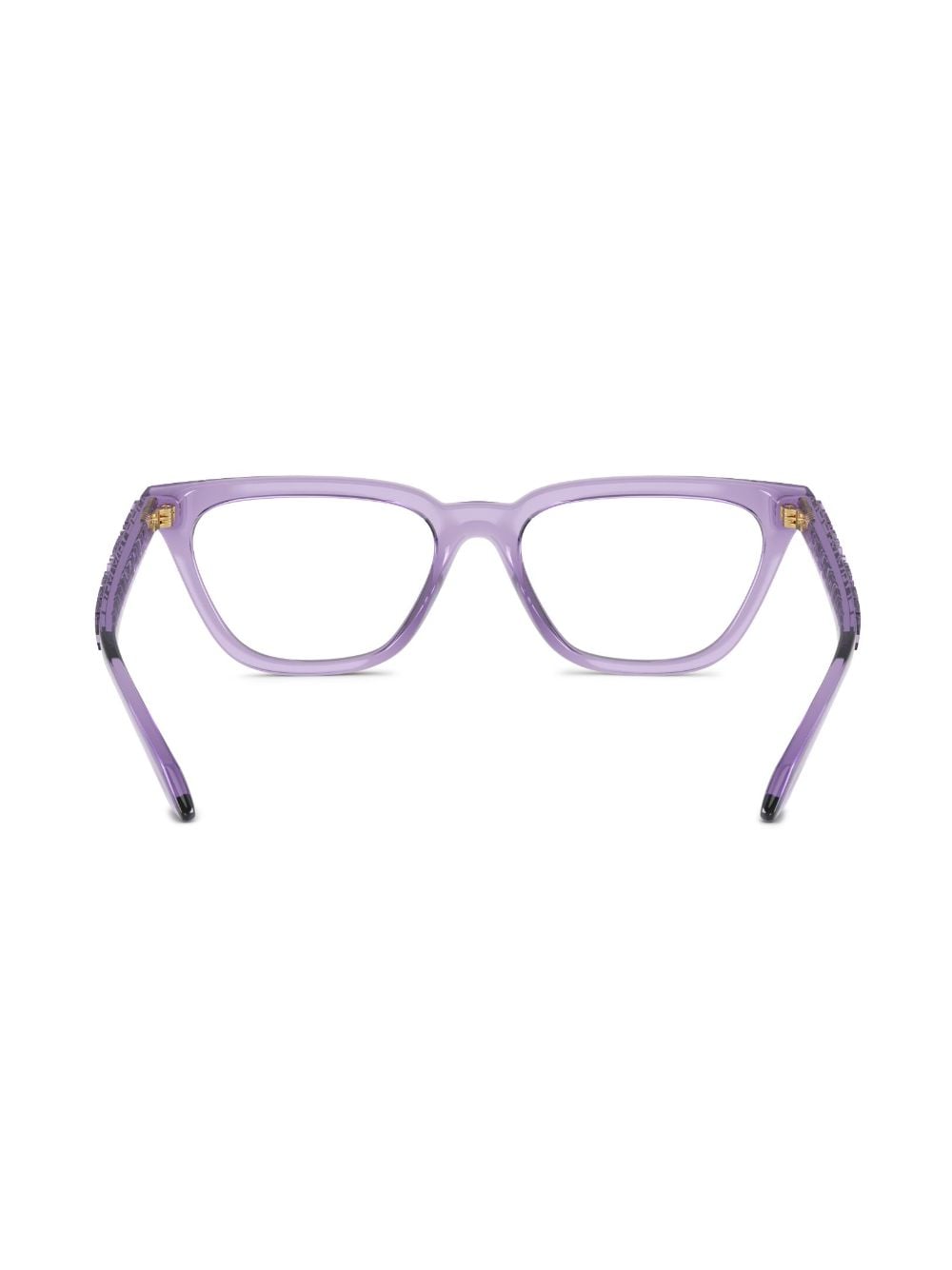 Shop Versace Greca-embossed Cat-eye Glasses In Purple