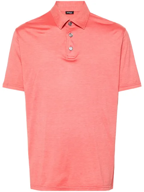 Kiton mélange jersey polo shirt