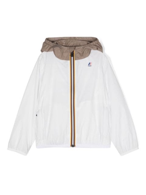 K Way Kids logo-print hooded jacket