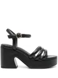 Ash Onyx 95mm leather sandals - Black