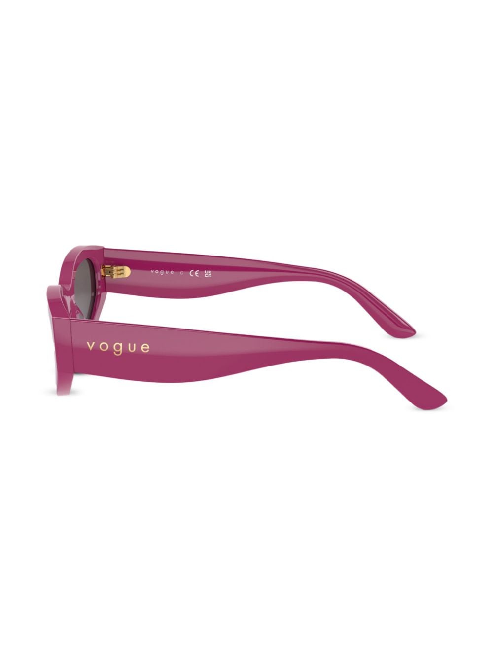 Shop Vogue Eyewear Logo-print Oval-frame Sunglasses In Pink
