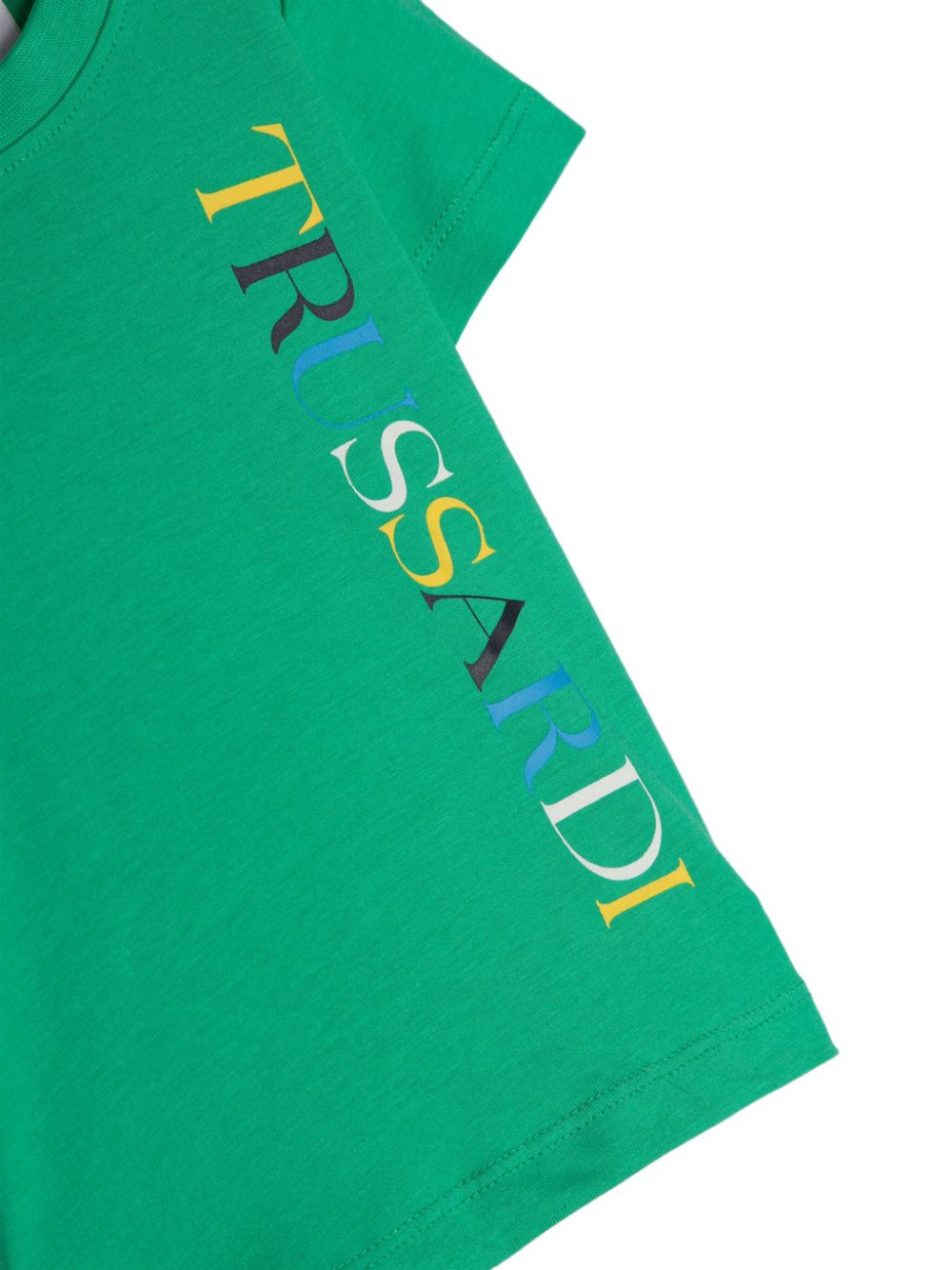 TRUSSARDI JUNIOR Katoenen T-shirt met logoprint Groen
