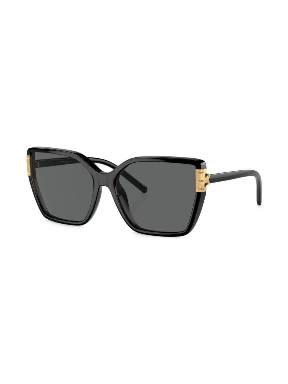 Shop Tory Burch Eleonor Oversize-frame Sunglasses In Black