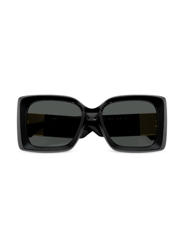 Versace Women\'s Black Oversized Square Sunglasses Signature Squared Sunglasses Black | VERSACE US main image 4