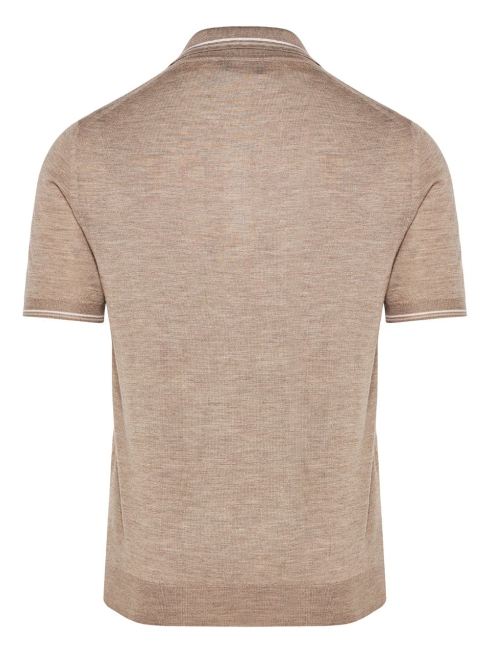 Shop Fedeli Stripe-detail Polo Shirt In Neutrals
