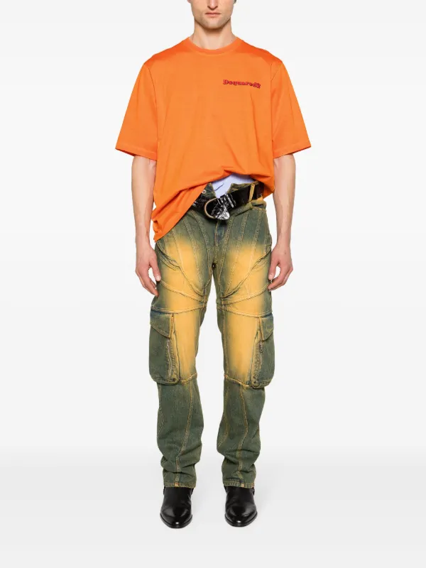 DSQUARED2 Skater Fit Cotton T-shirt | Orange | FARFETCH