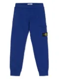 Stone Island Junior Compass-badge cotton track pants - Blue
