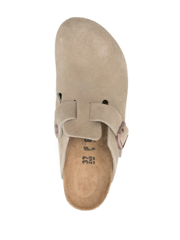 Birkenstock Boston Suede Sandals | Neutrals | FARFETCH