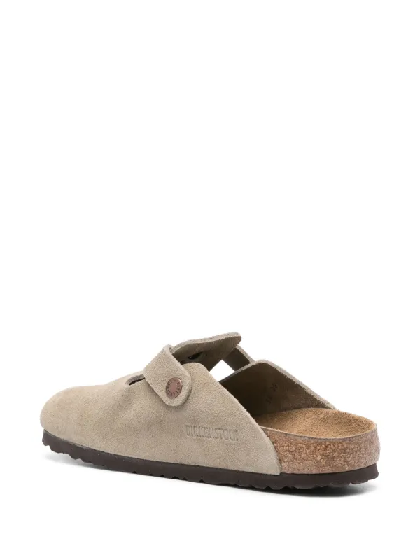 Birkenstock Boston Suede Sandals | Neutrals | FARFETCH