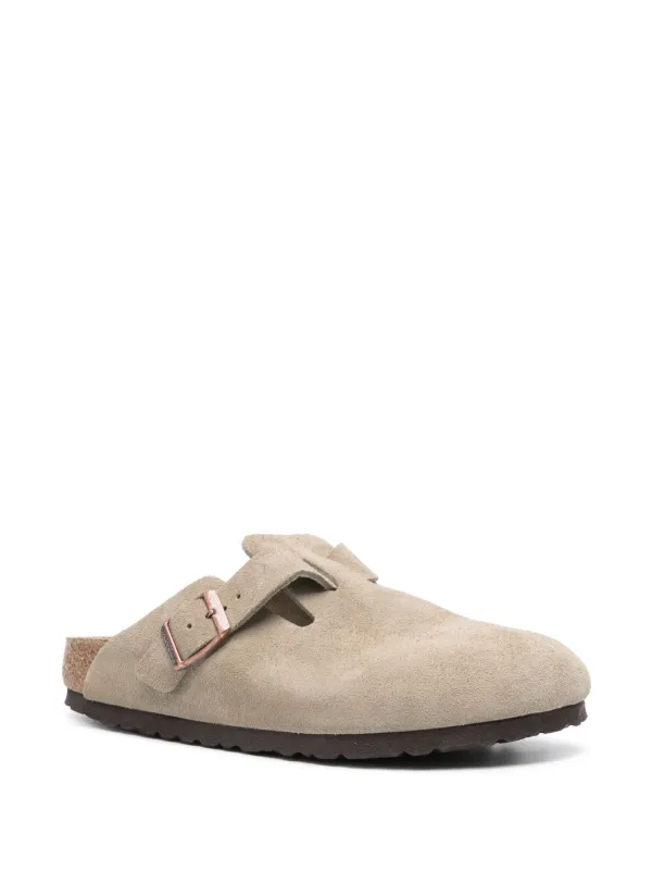 Birkenstock Boston Suede Sandals | Neutrals | FARFETCH ZA