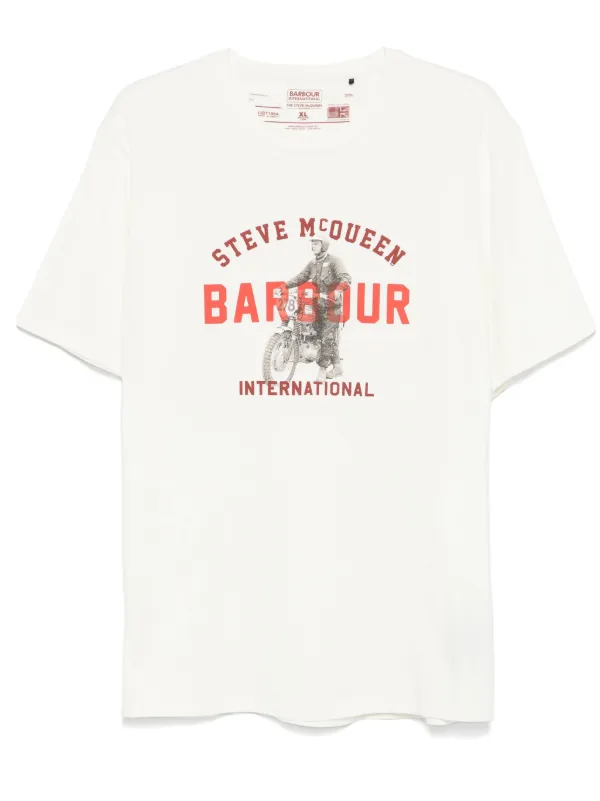 Barbour International Speedway T shirt White FARFETCH CA