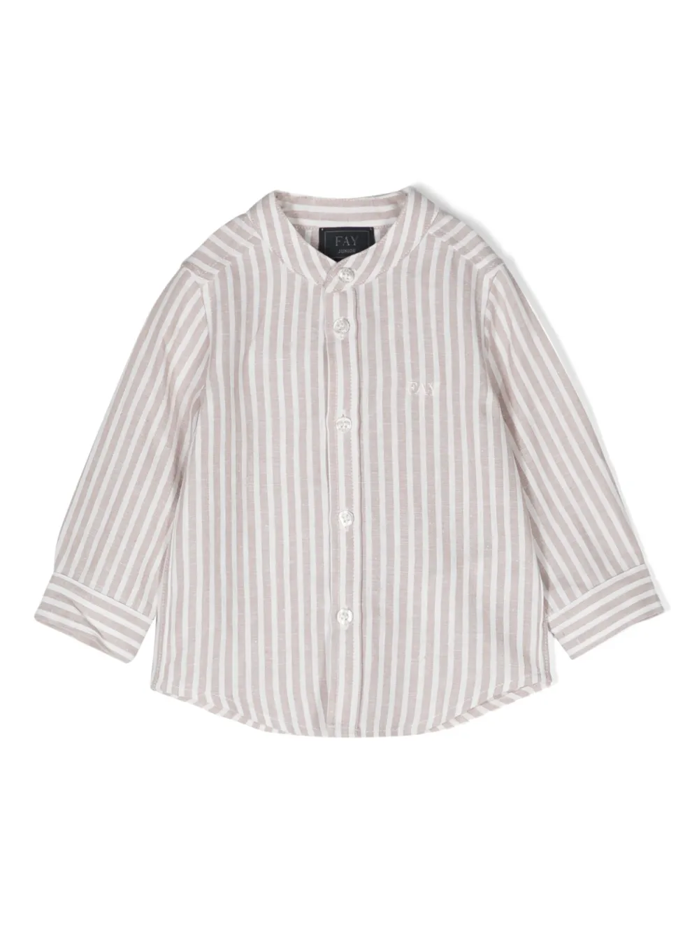 FAY STRIPED LINEN-BLEND SHIRT