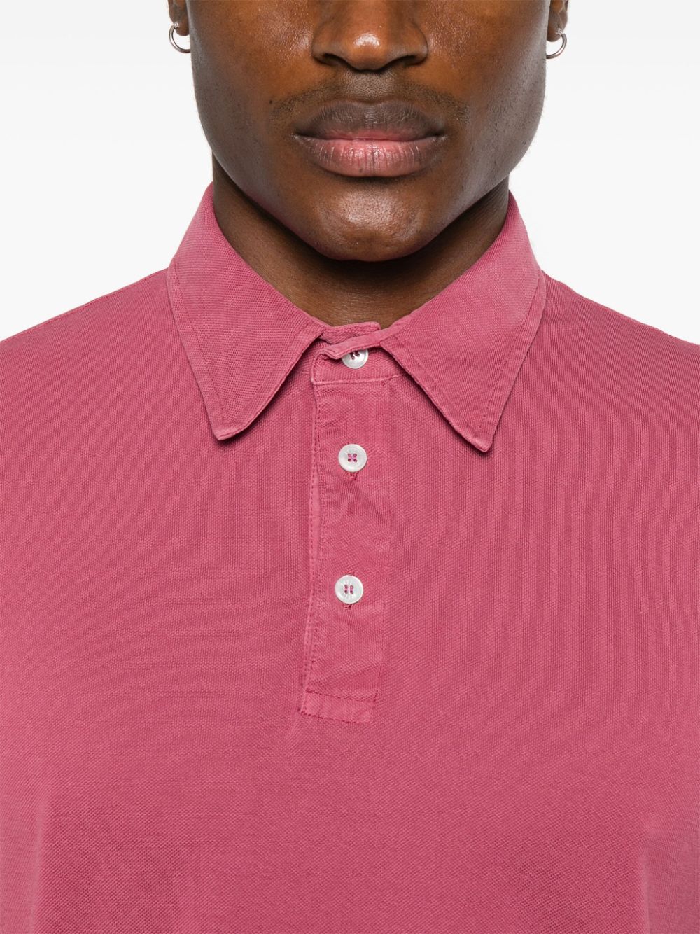 Shop Fedeli Piqué-weave Polo Shirt In Pink