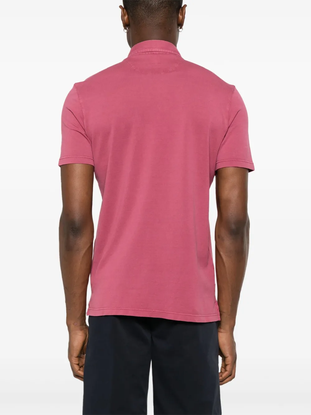 Shop Fedeli Piqué-weave Polo Shirt In Pink