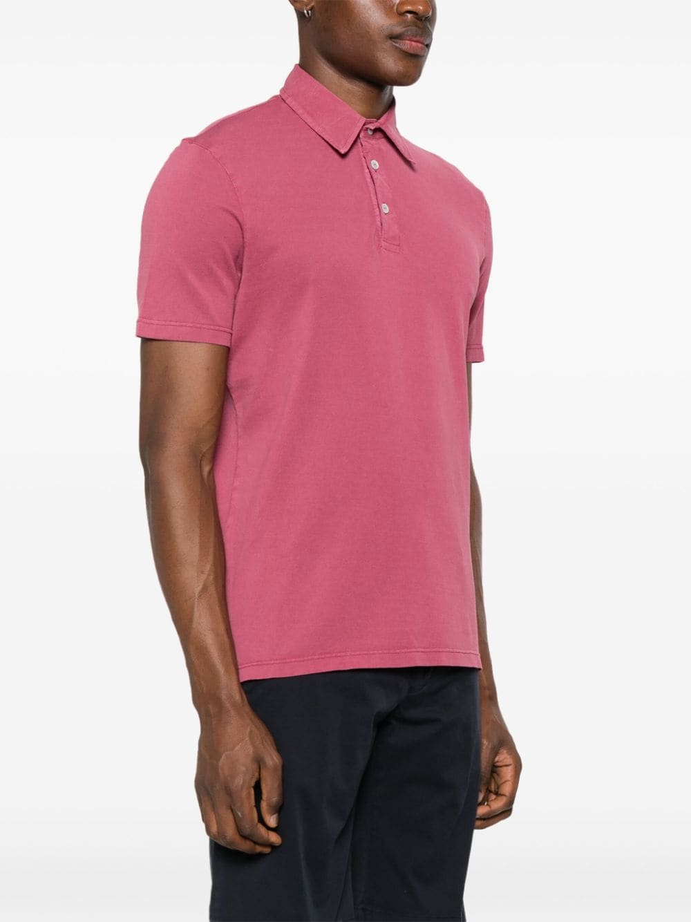Shop Fedeli Piqué-weave Polo Shirt In Pink