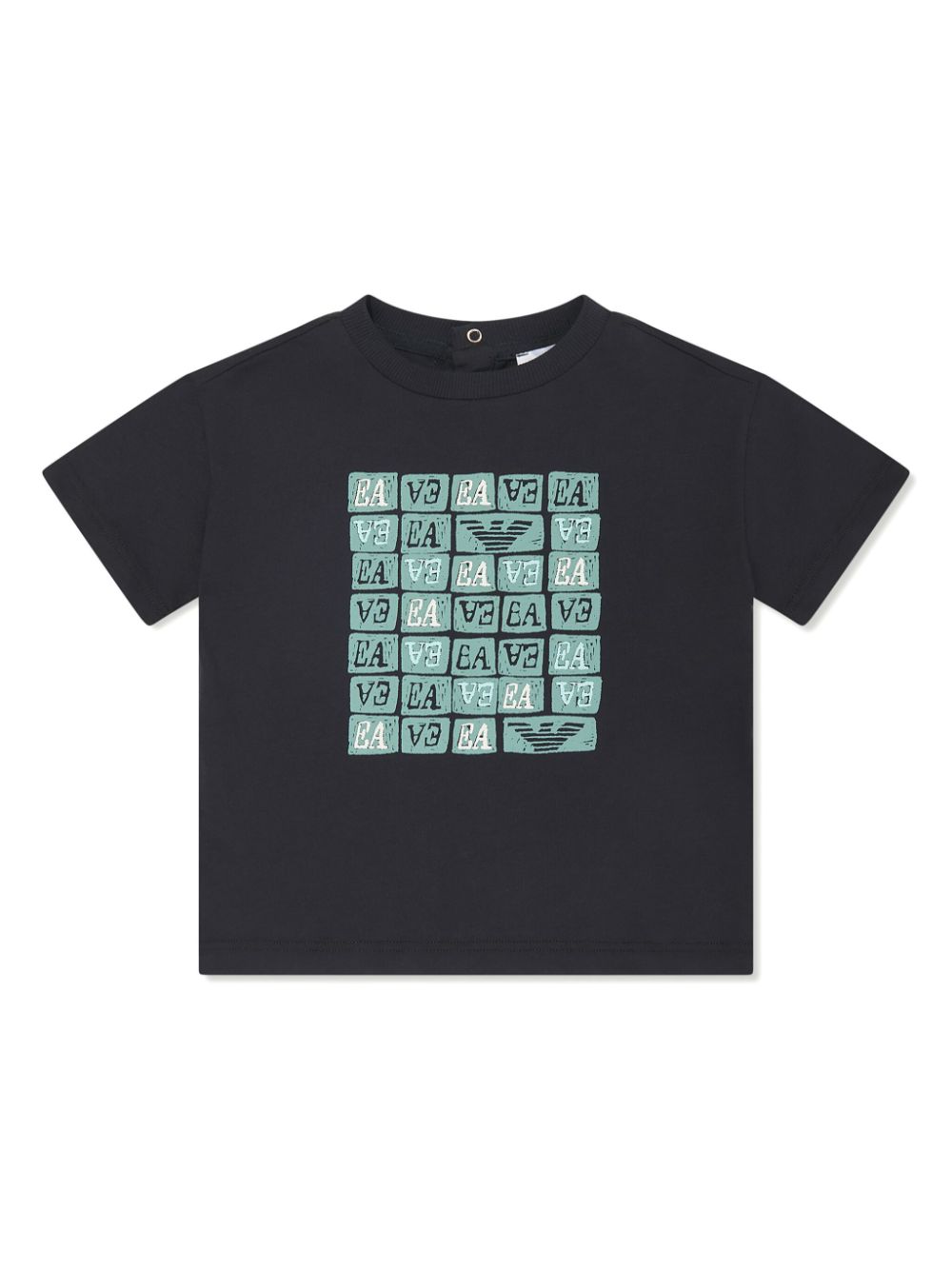 Emporio Armani Kids Twee katoenen T-shirts met logoprint Wit