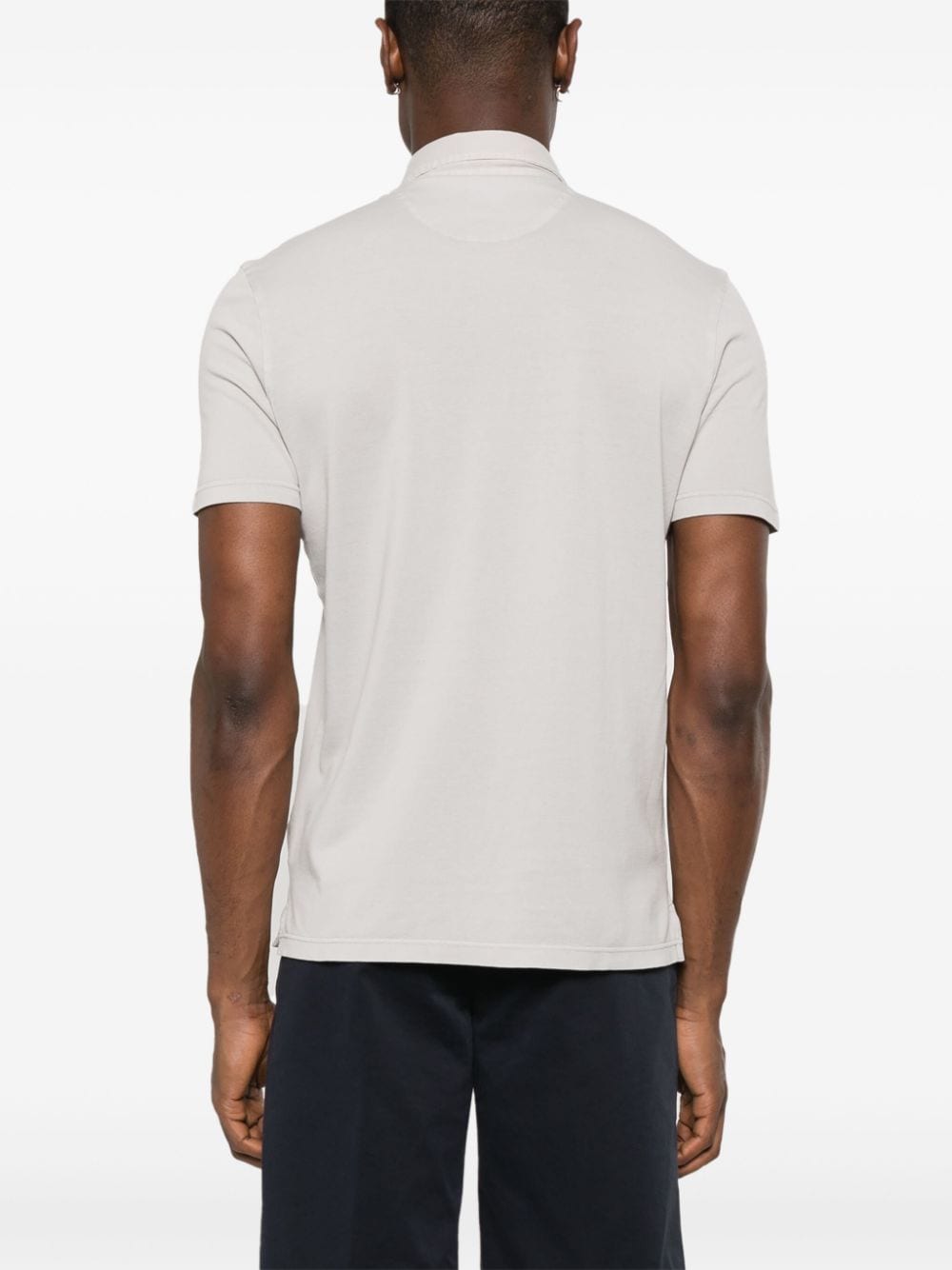 Shop Fedeli Piqué-weave Polo Shirt In Grey