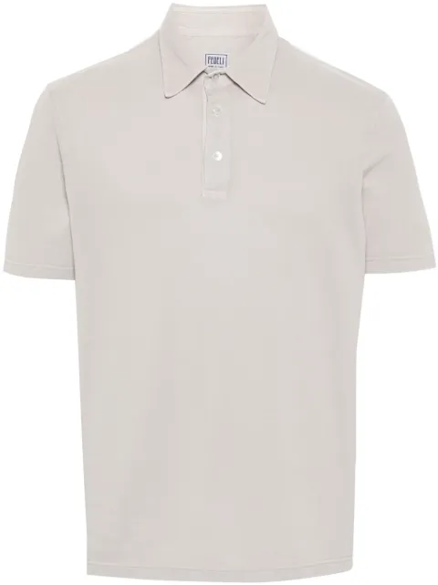 Fedeli piqué-weave polo shirt