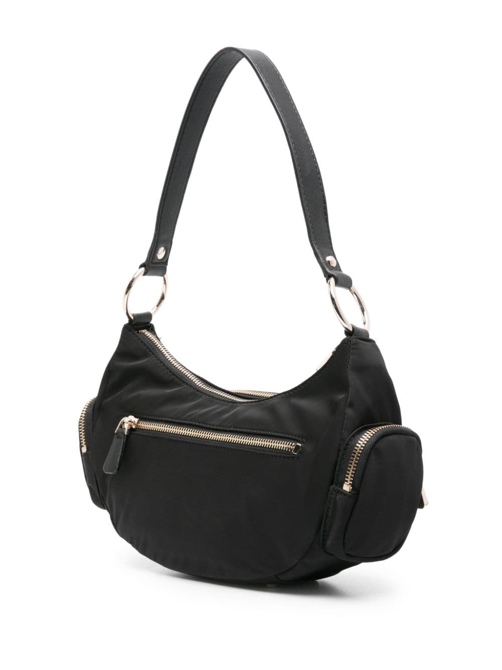 Shop Guess Usa Eco Gemma Shoulder Bag In Black