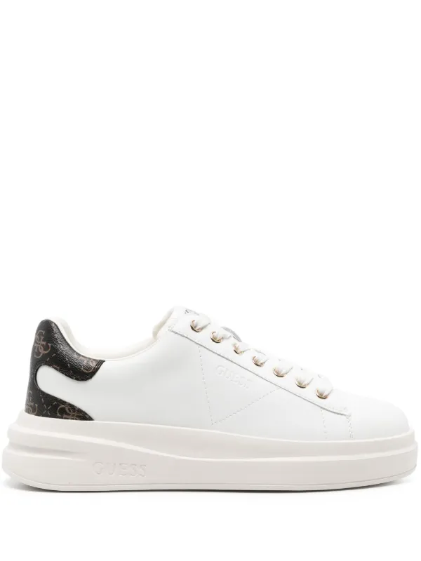 GUESS USA Elbina Leather Sneakers White FARFETCH CA