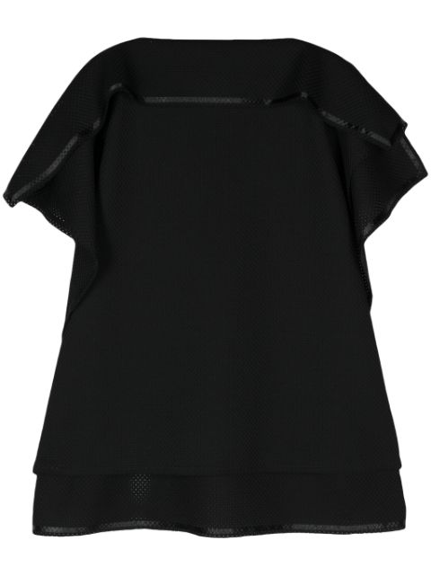 Junya Watanabe folded-neck mesh top