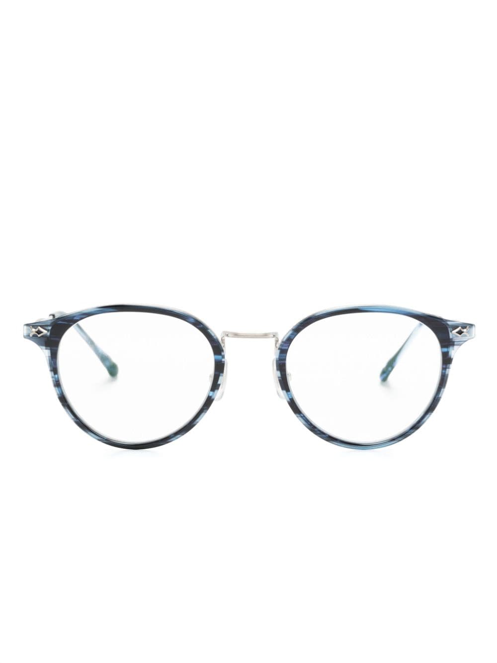 Matsuda Round-frame Glasses In Blue
