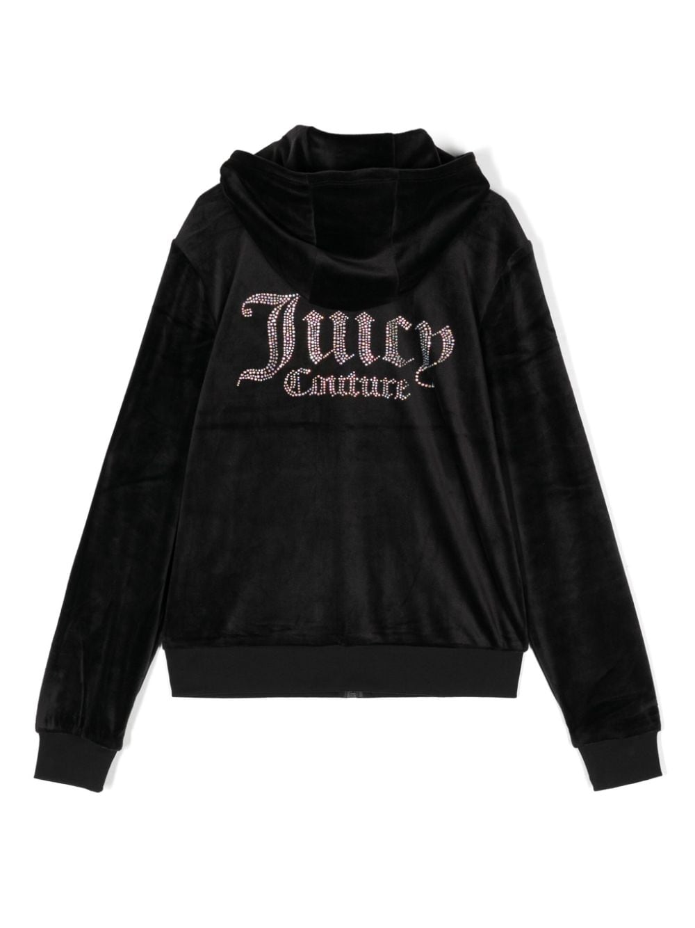 Juicy Couture Kids Diamanté hoodie verfraaid met logo Zwart