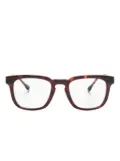Matsuda square-frame glasses - Brown