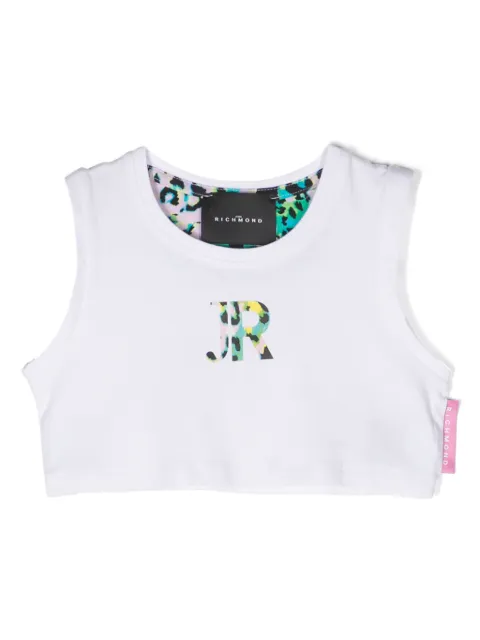 John Richmond Junior logo-print crop top