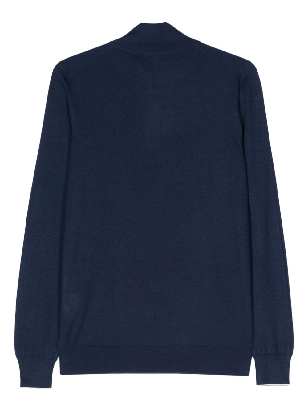 Shop Fedeli Cashmere-silk Blend Fine-knit Jumper In Blue