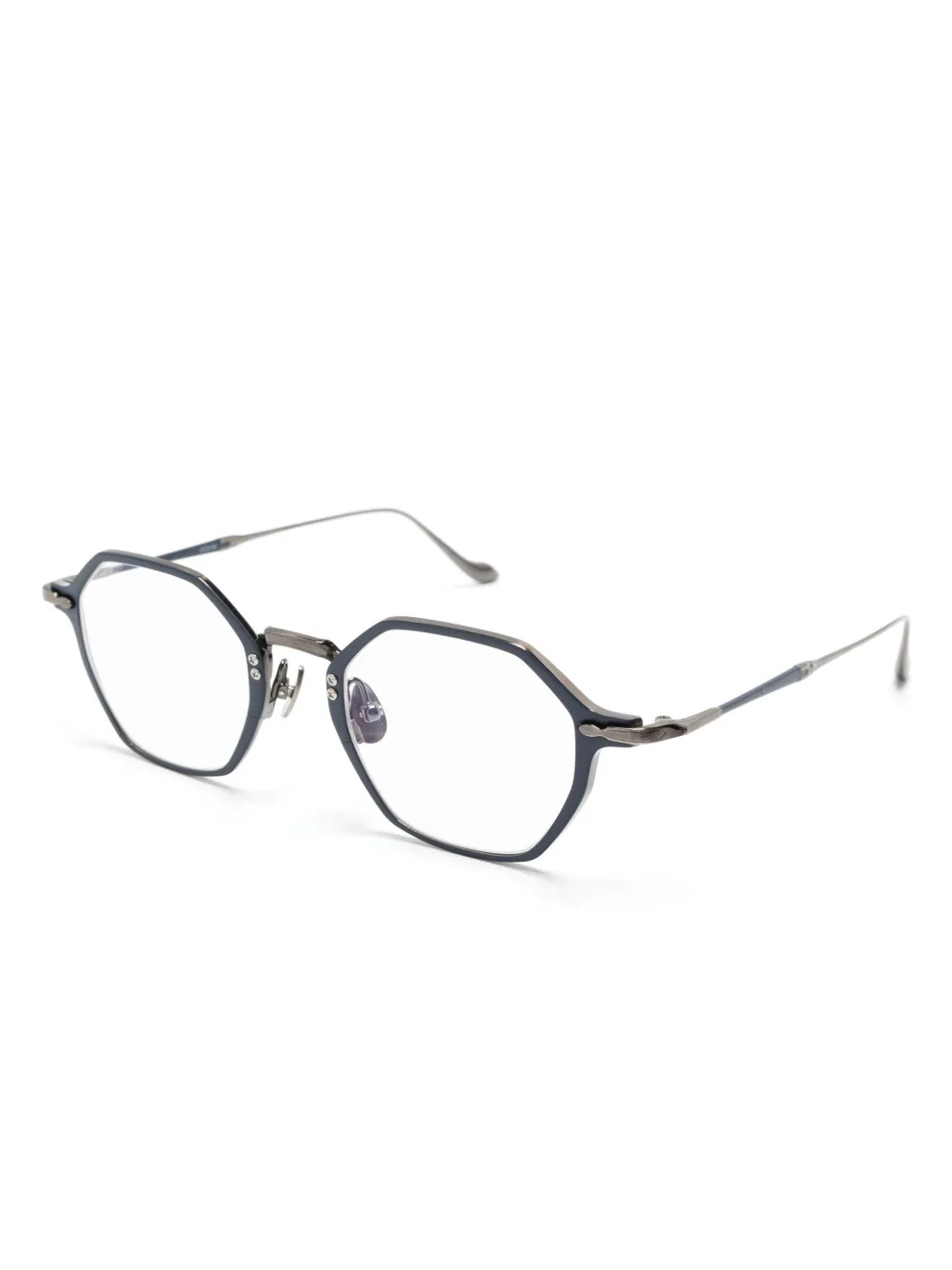 Matsuda geometric-frame glasses - Blauw
