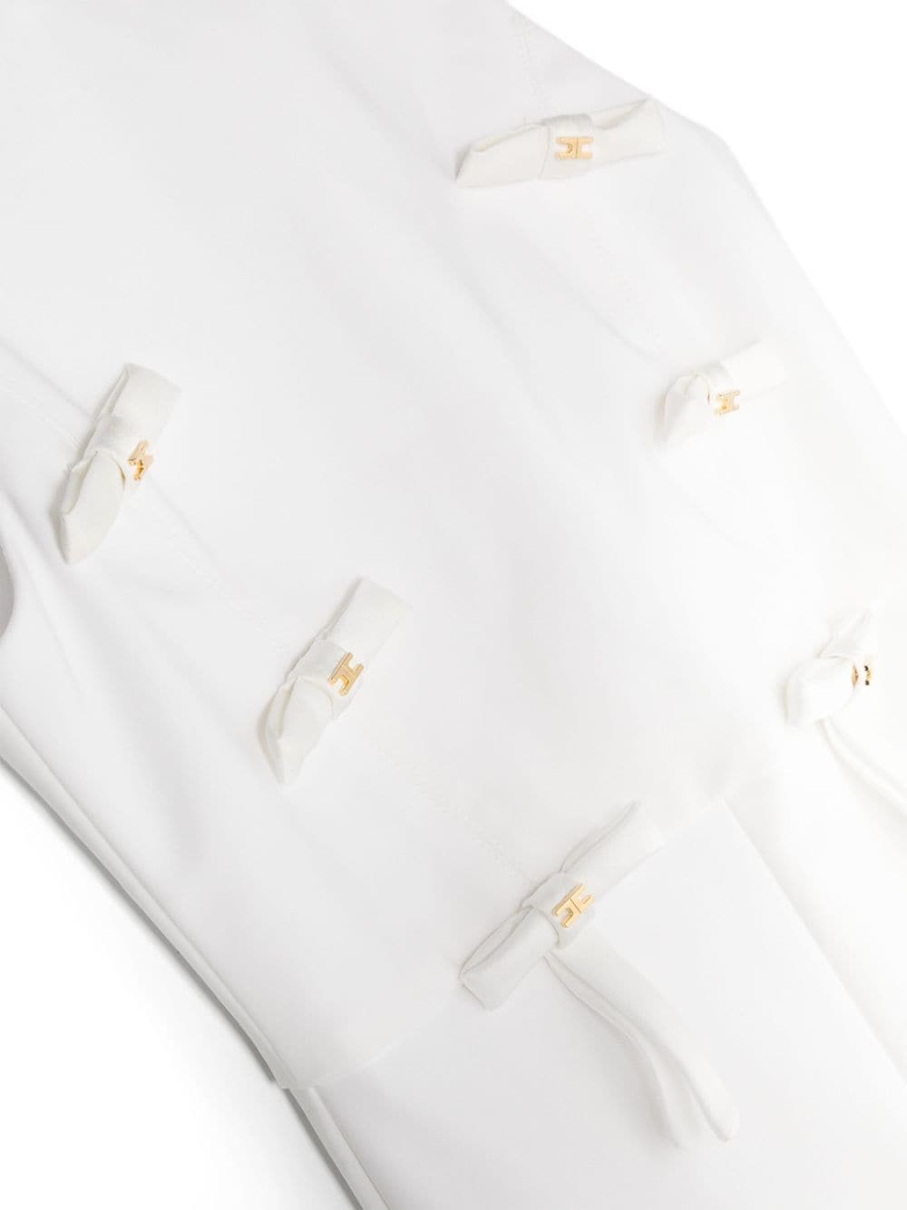 Shop Elisabetta Franchi La Mia Bambina Bow-detail Jumpsuit In White