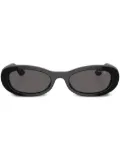 Vogue Eyewear logo-print oval-frame sunglasses - Black