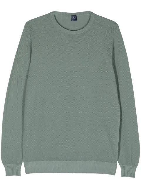 Fedeli honeycomb-knit cotton jumper