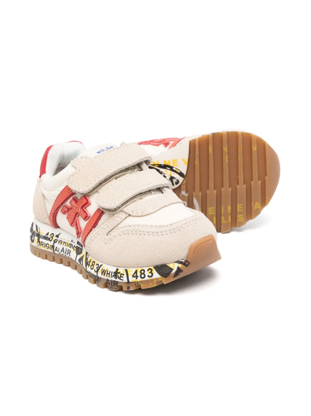 Premiata Kids Sky V panelled sneakers - Beige