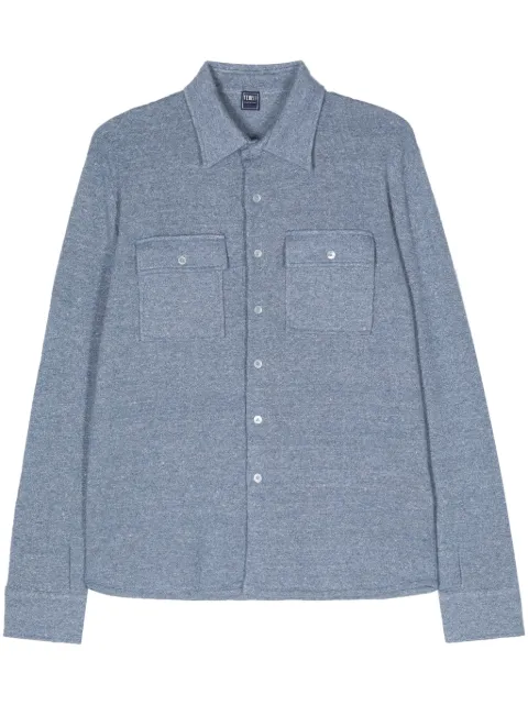 Fedeli cashmere-linen blend long-sleeve shirt