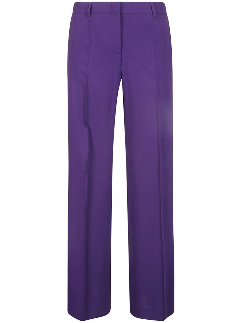 Alberto Biani Mid-rise Tailored Trousers In Purple