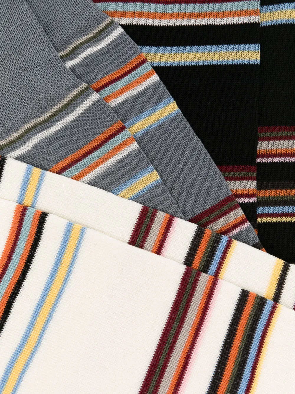 Paul Smith striped mid-calf socks (pack of three) - Wit