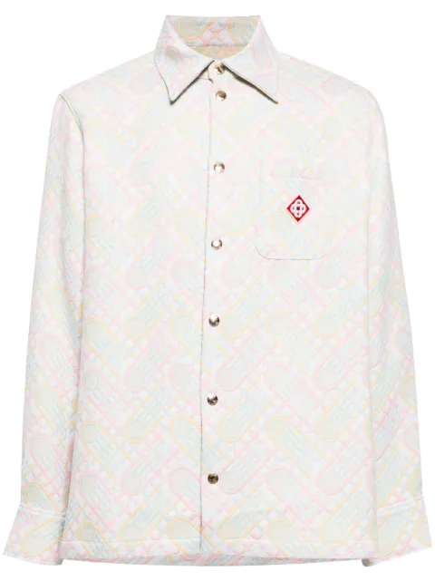 Casablanca logo-appliqué monogram-jacquard jacket